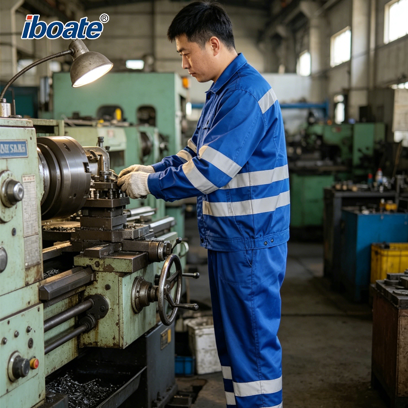 Iboate High-Visibility Workwear Set - Reflective Safety Jacket & Overalls