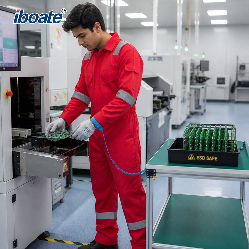 Iboate JP0804 FR Anti-Static Reflective Work Coverall