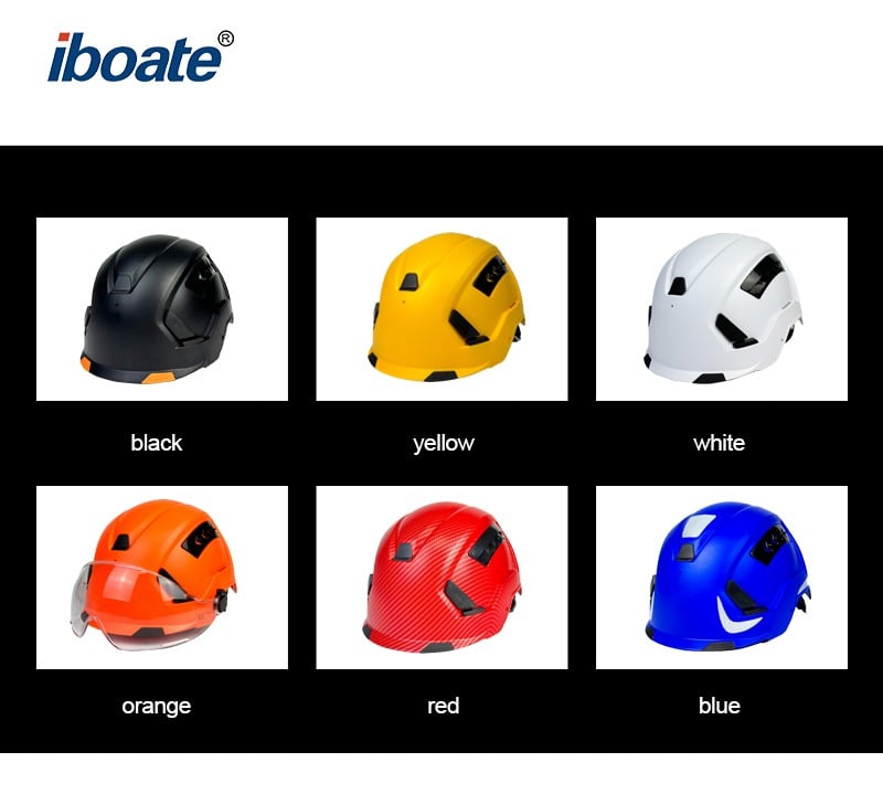 Iboate® SF-10 Industrial Safety Helmet with Integrated Visor — Product Detail Page