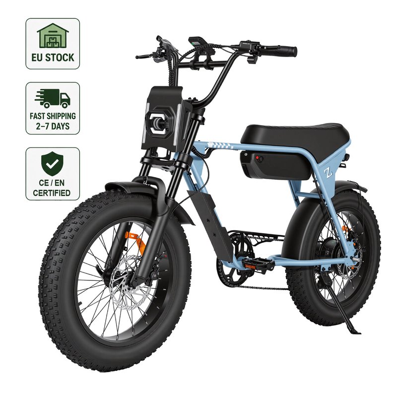 ZUMI EF06 Long Range Folding Fat Tire E-Bike 250W 48V 15Ah CE