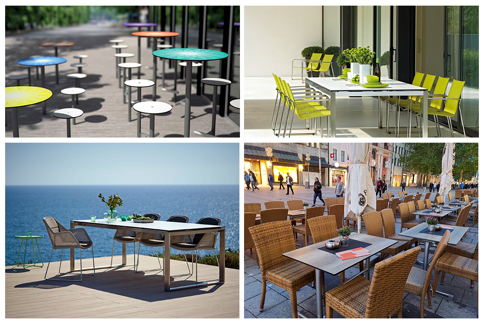 Compact Laminate Outdoor Restaurant Tables supplier