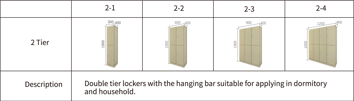 Double Tier Lockers (2 Tier) details