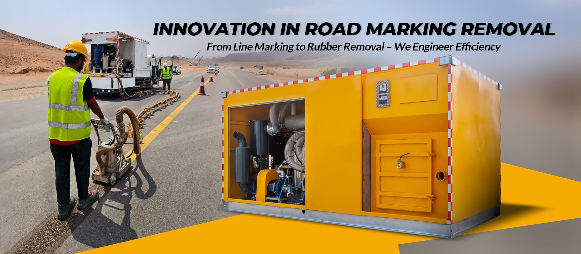 HW-2000 High Pressure Waterblasting Road Marking Removal with Recovery System