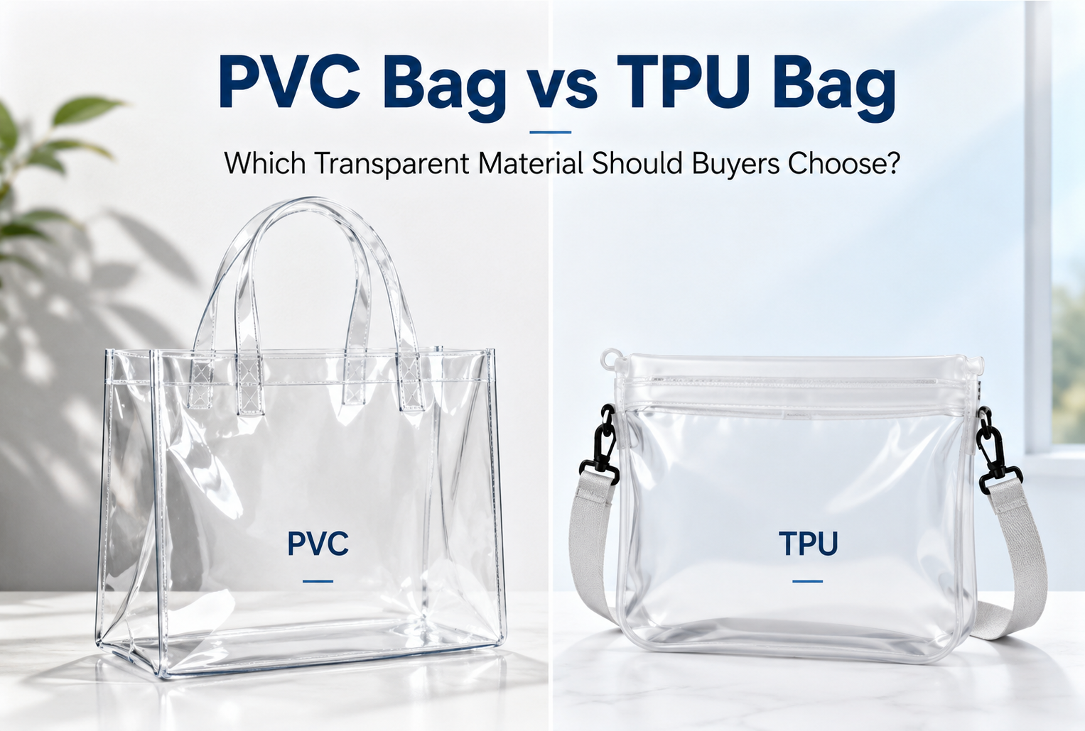 PVC Bag vs TPU Bag: Which Transparent Material Should Buyers Choose?