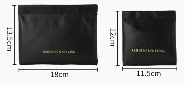 PU Leather Spring Frame Cosmetic Pouch