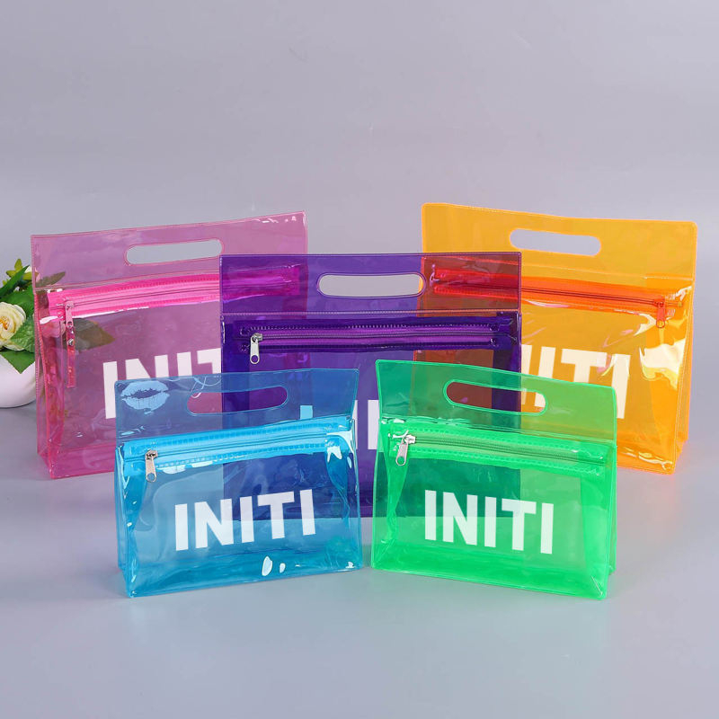Colored Jelly PVC Clear Cosmetic Bag