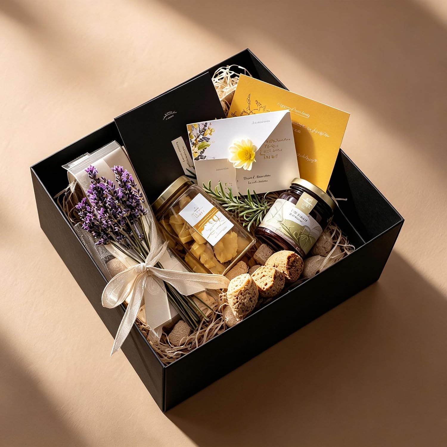 Large Black Gift Box with Lid
