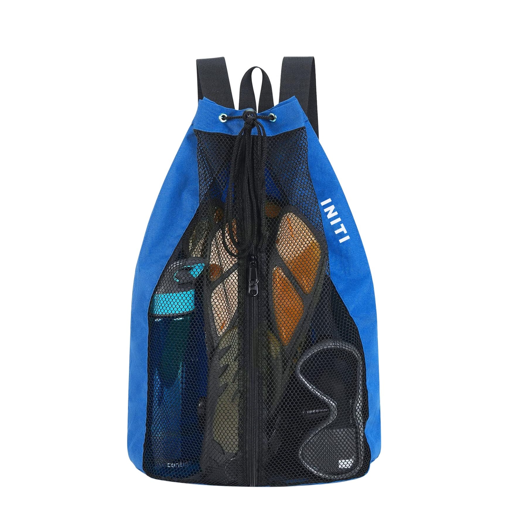 Zippered Mesh Swim Backpack with Wet Pocket