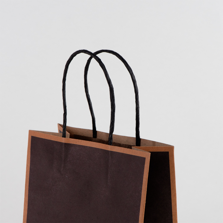 Custom Printed Kraft Paper Shopping Bags with Twisted Handles for Retail Packaging