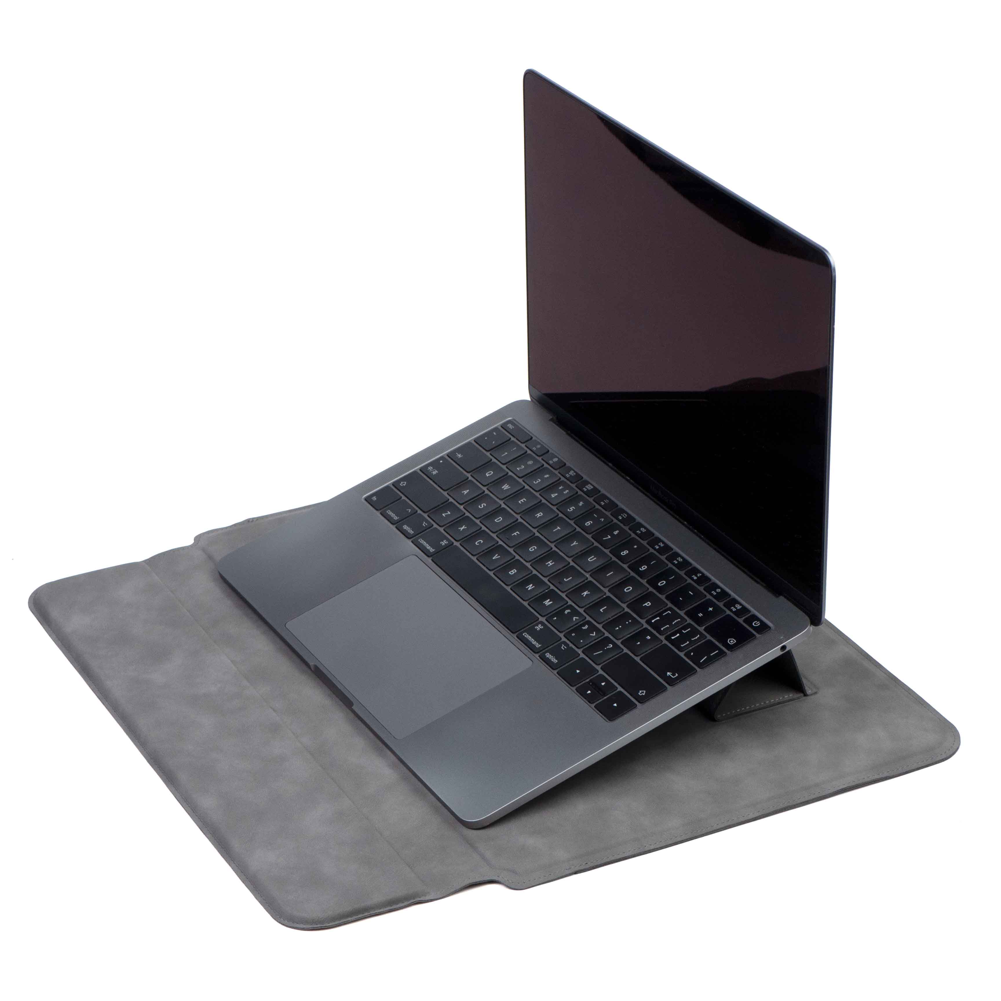Ống đựng laptop làm từ da PU có giá đỡ gập được