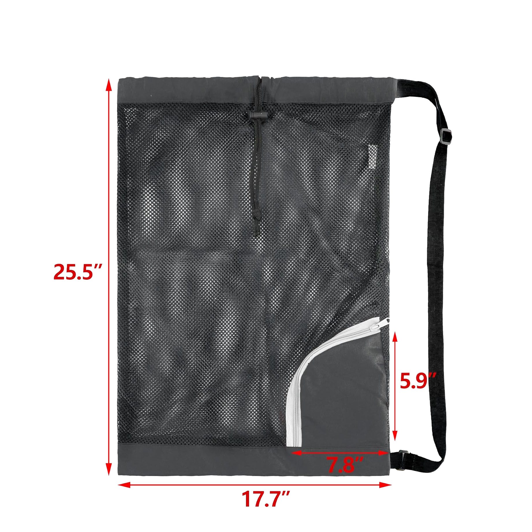 Foldable Mesh Beach Bag with Shoulder Strap