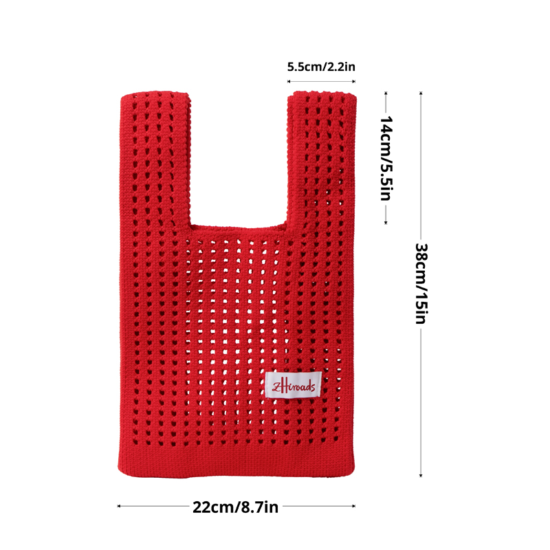 Openwork Knitted Wristlet Bag
