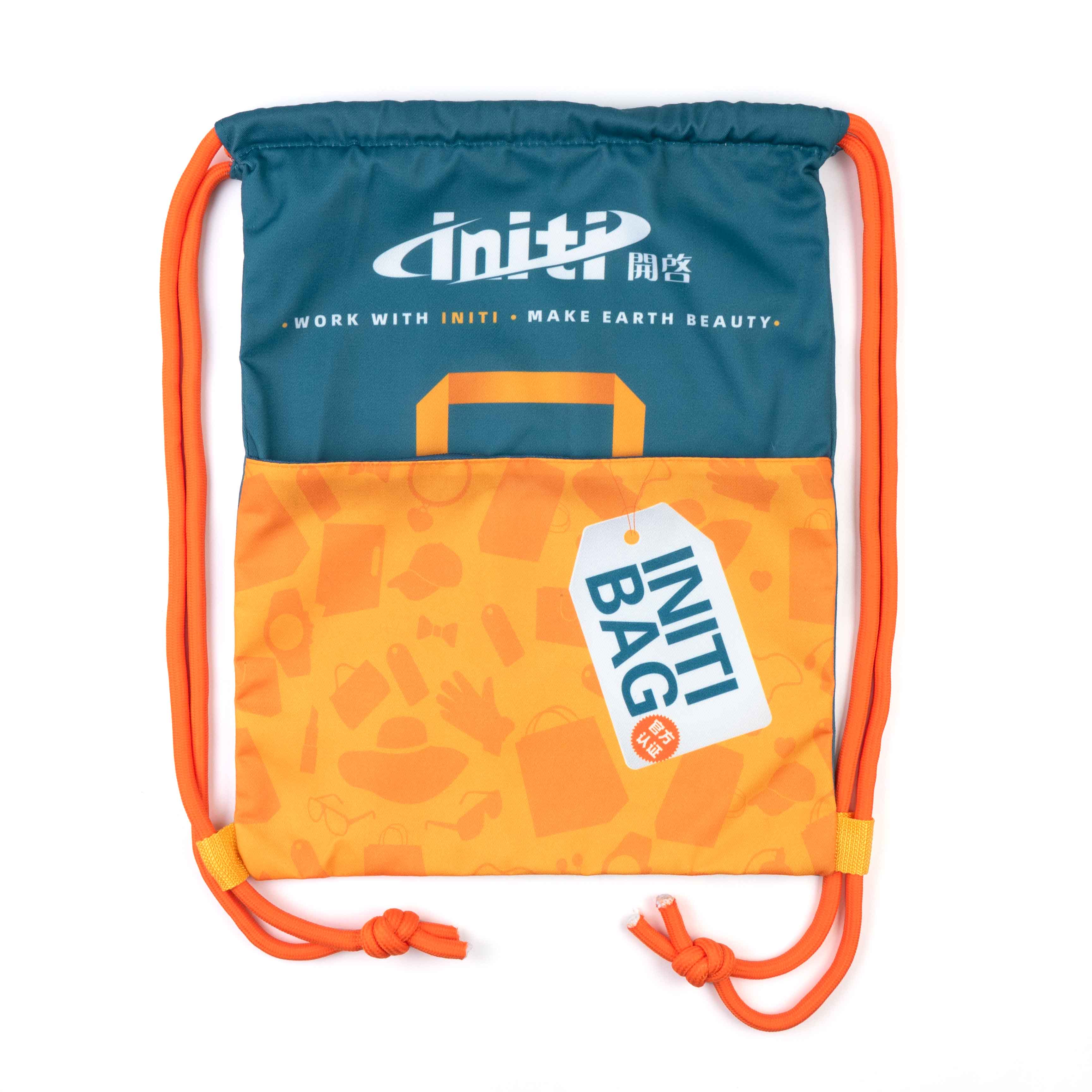 Printed Polyester Drawstring Backpack