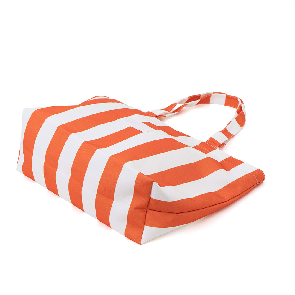 Striped Canvas Tote Bag