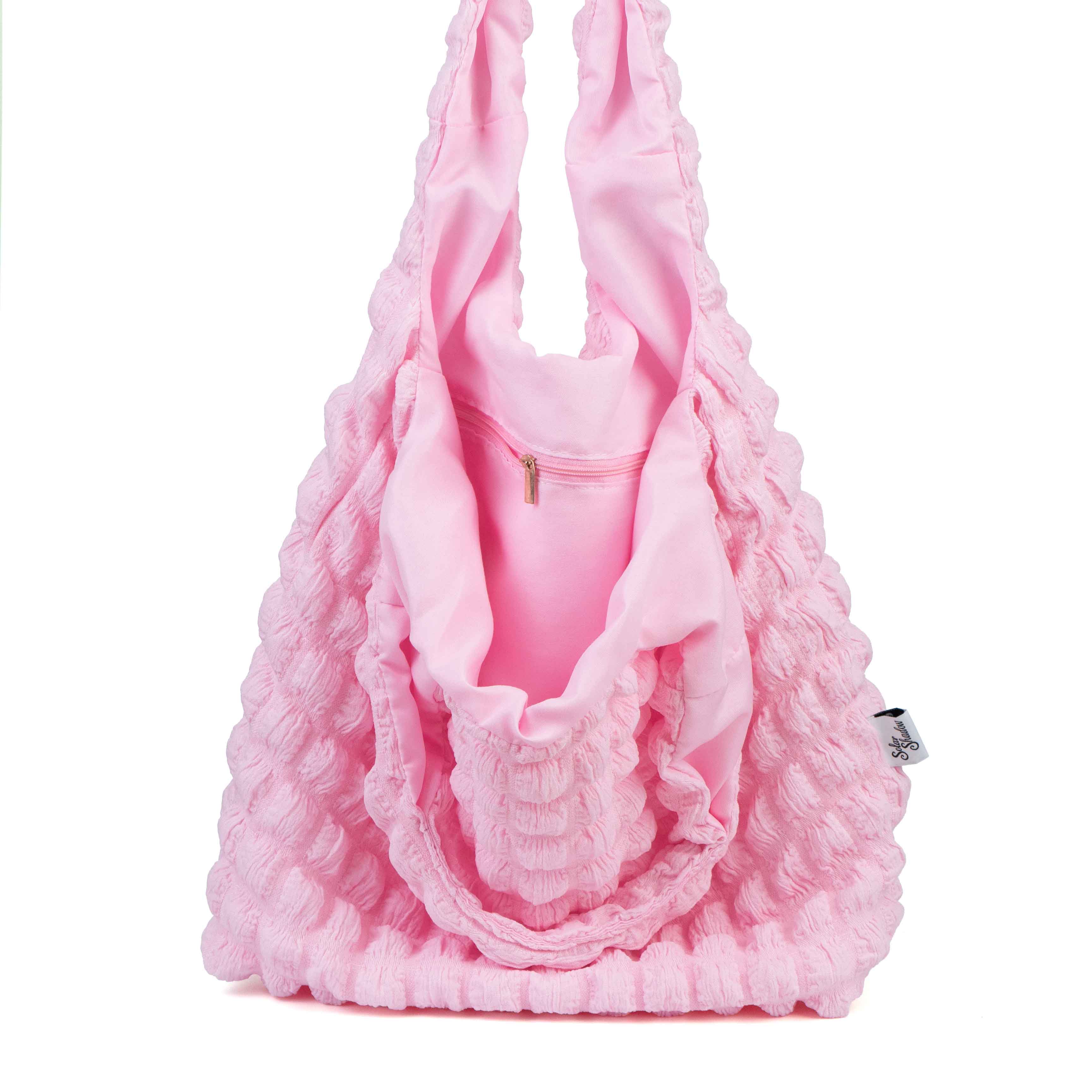 Custom Bubble Puff Cloud Pleated Tote Bag