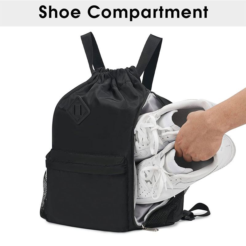 RPET Drawstring Backpack with Shoe Pocket