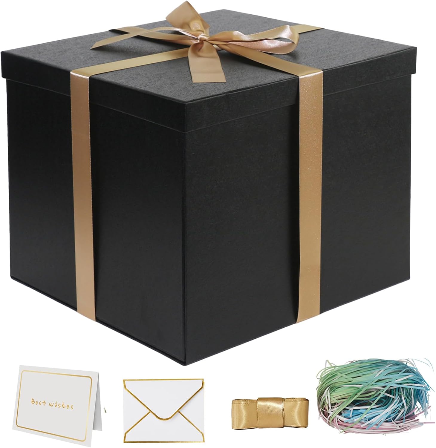 Large Black Gift Box with Lid