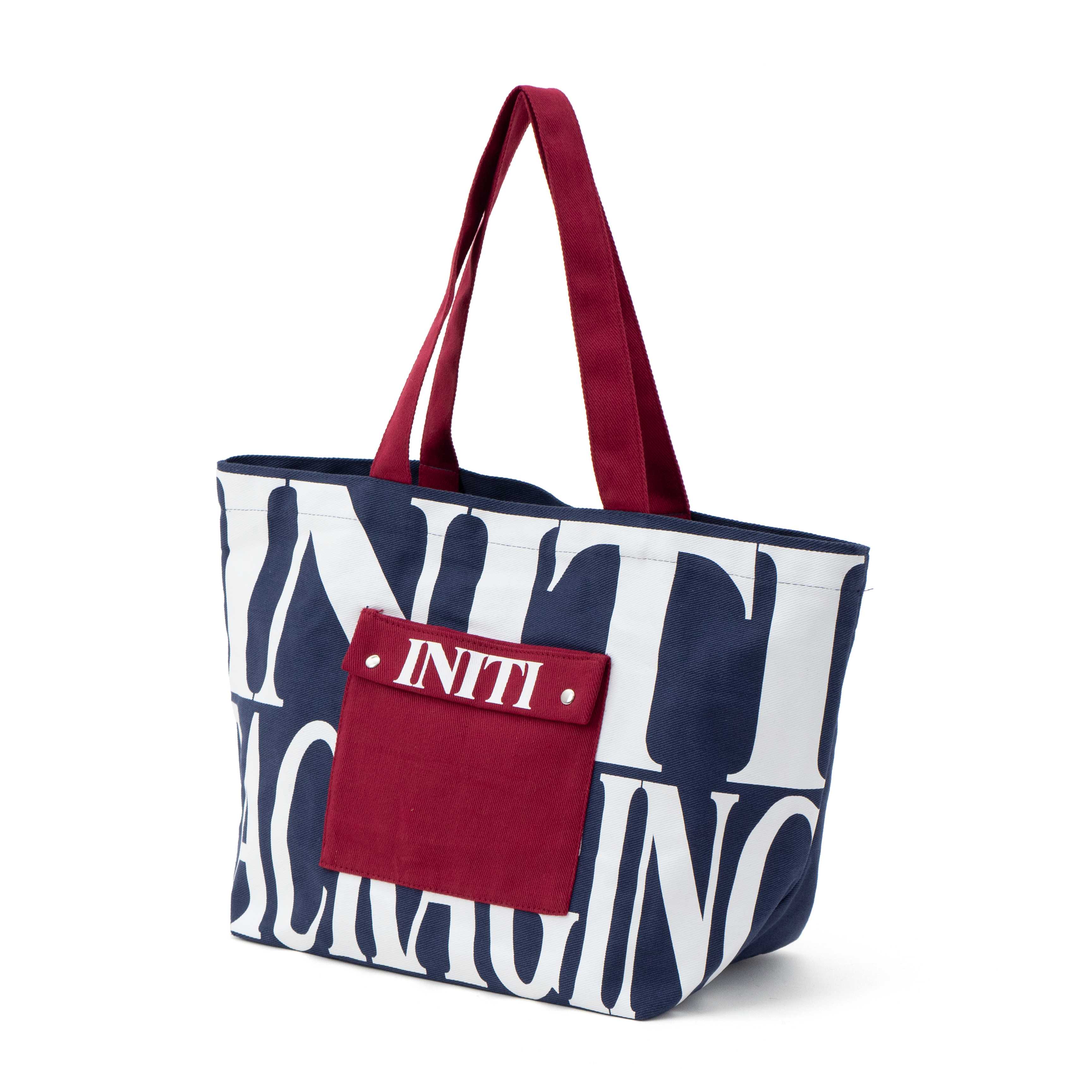 Custom Printed Cotton Canvas Tote Bag with Snap-Closure Front Pocket