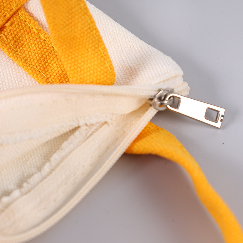 Mini Canvas Zipper Tote Pouch