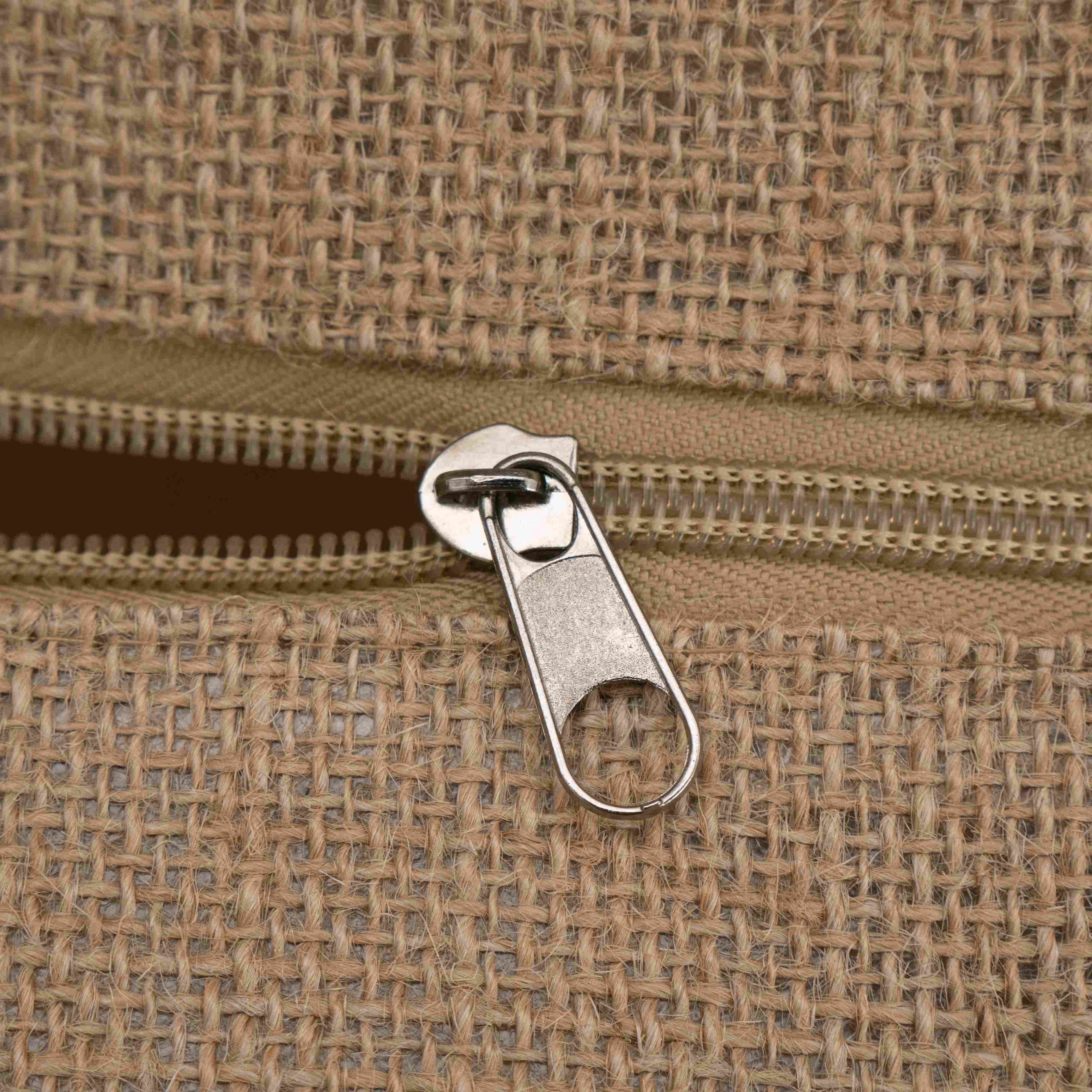 Striped Jute Tote Bag