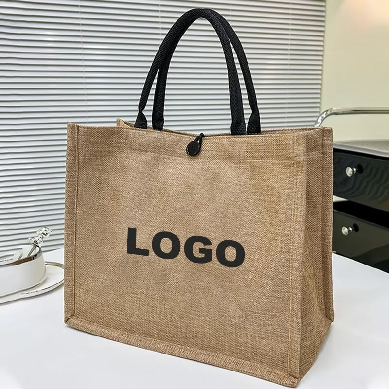 Woven Straw Fabric Tote Bag