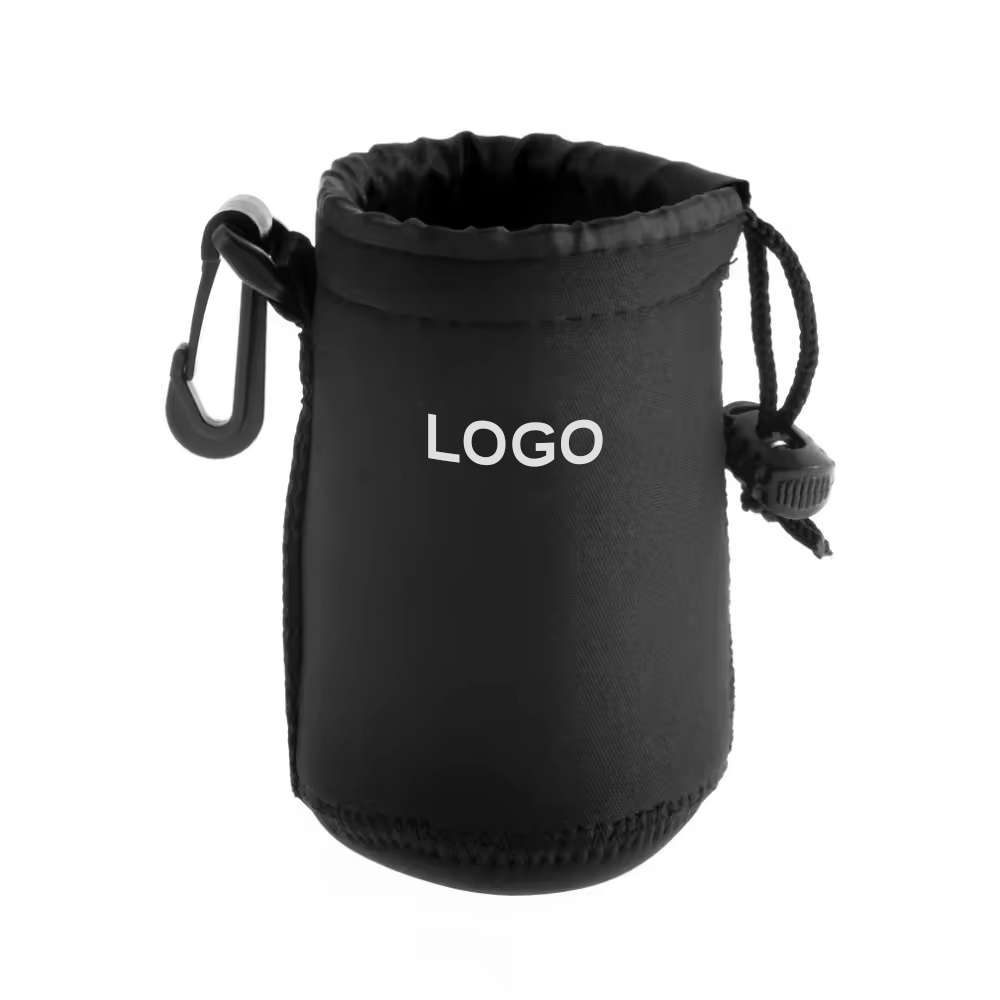 Neoprene Camera Lens Pouch with Drawstring Closure