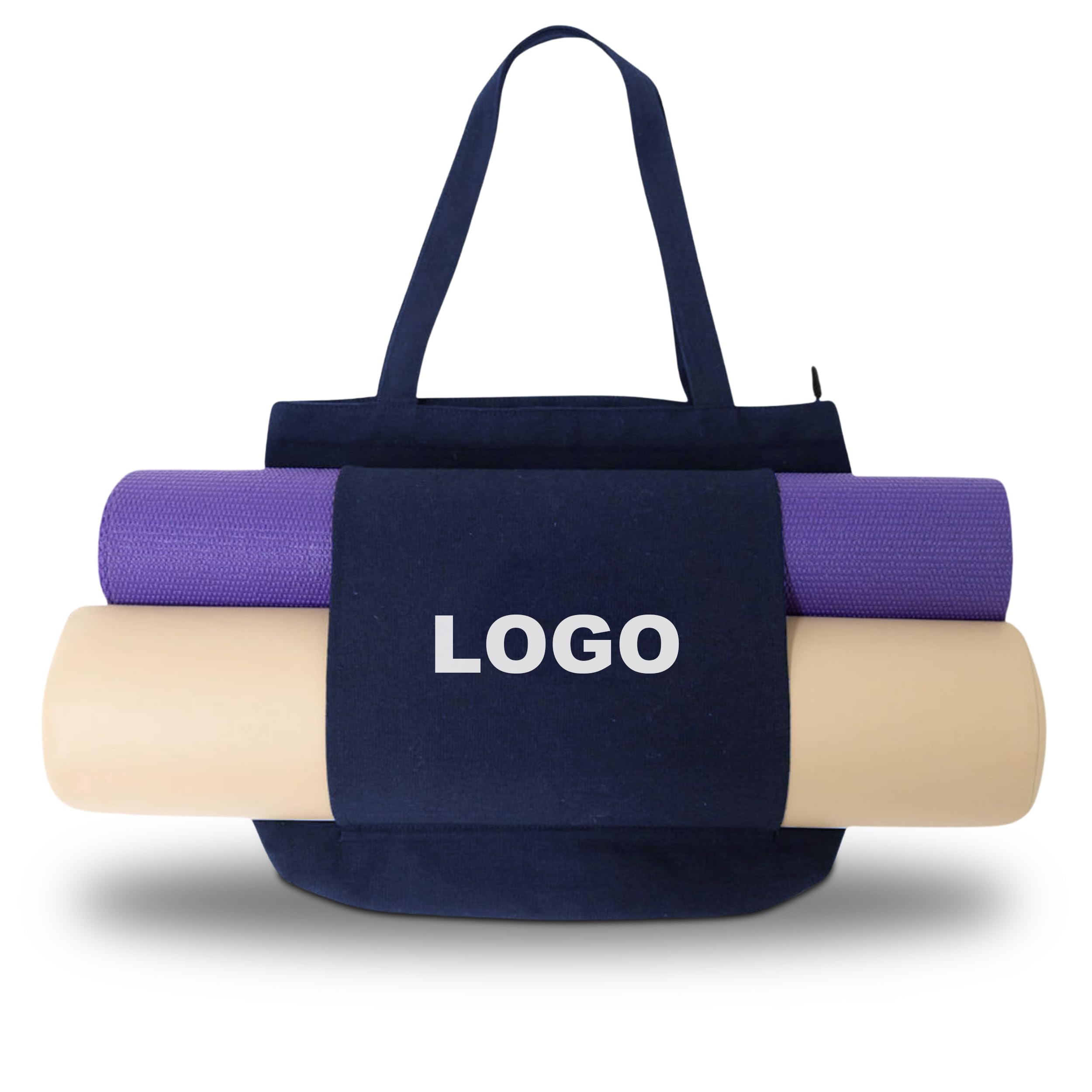 Tas Yoga Mat Tote dengan Tempat Mat di Depan