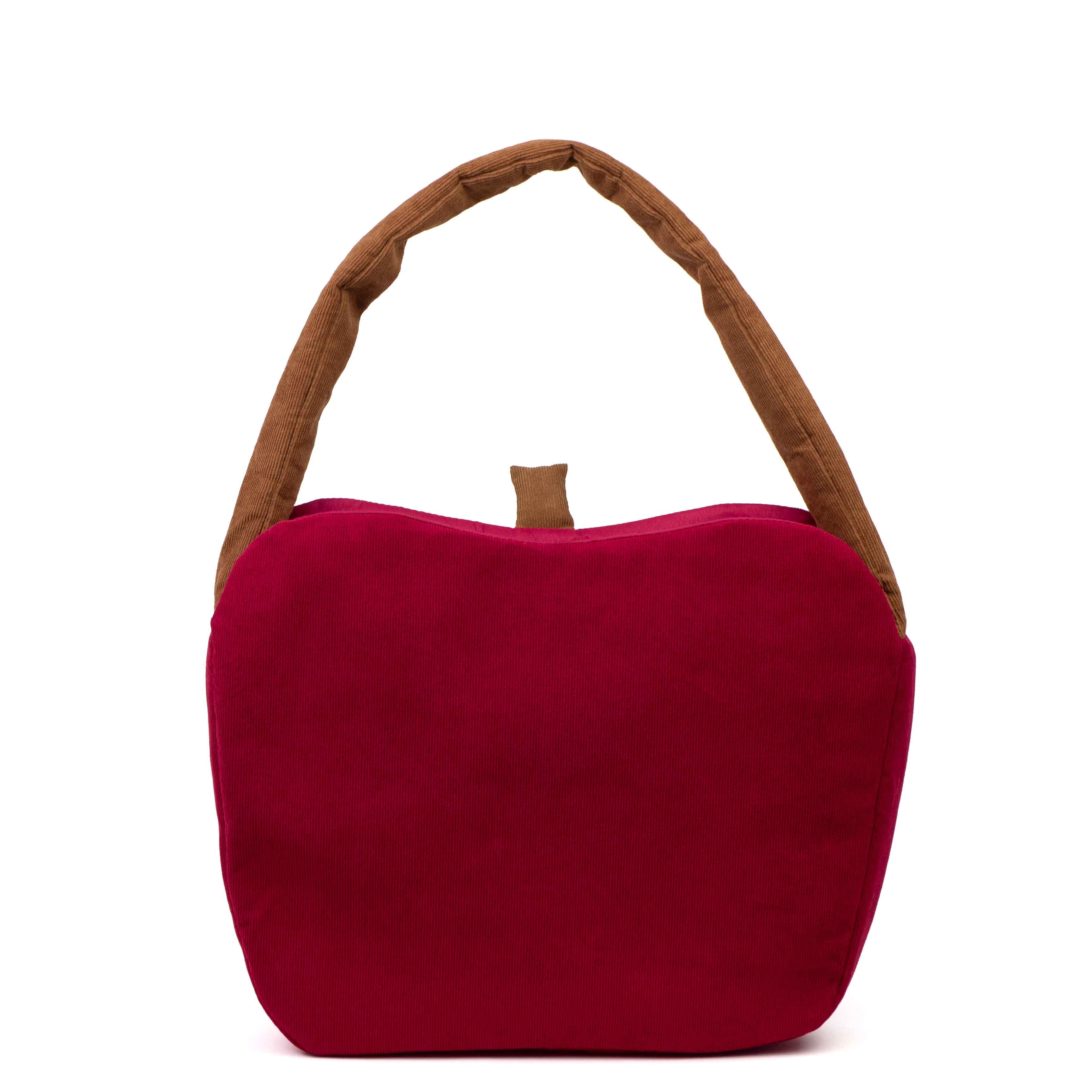 Color-Block Corduroy Shoulder Bag