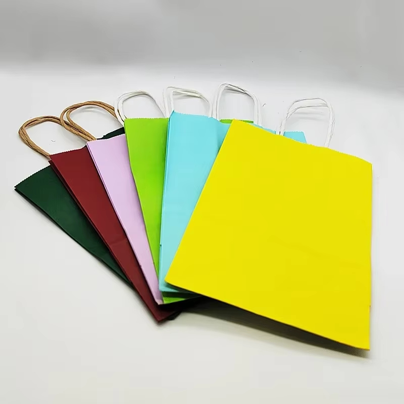 Colored Kraft Paper Shopping Bag