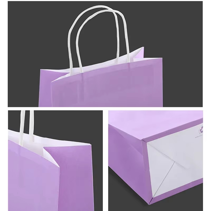 Colored Kraft Paper Shopping Bag