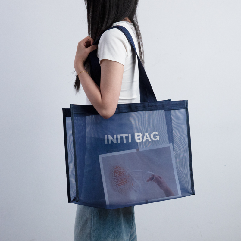 Transparent Mesh Shopping Tote Bag