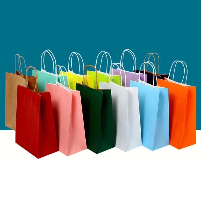 Colored Kraft Paper Shopping Bag