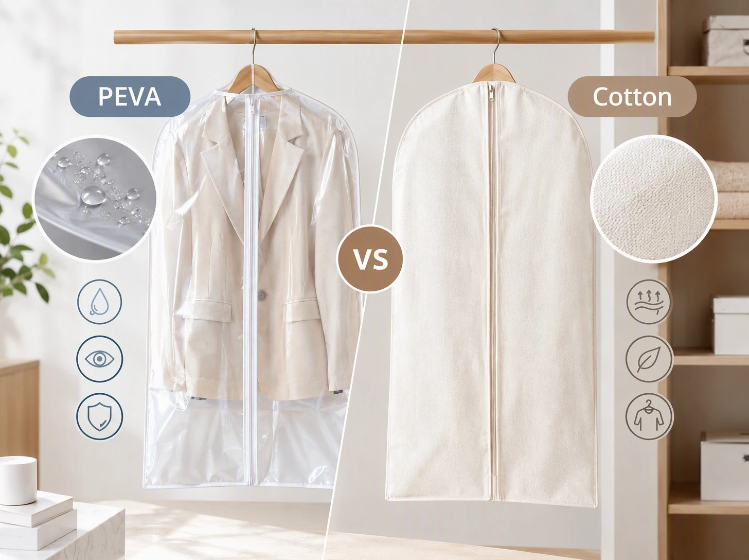 What’s the Difference Between PEVA and Cotton Garment Bags?