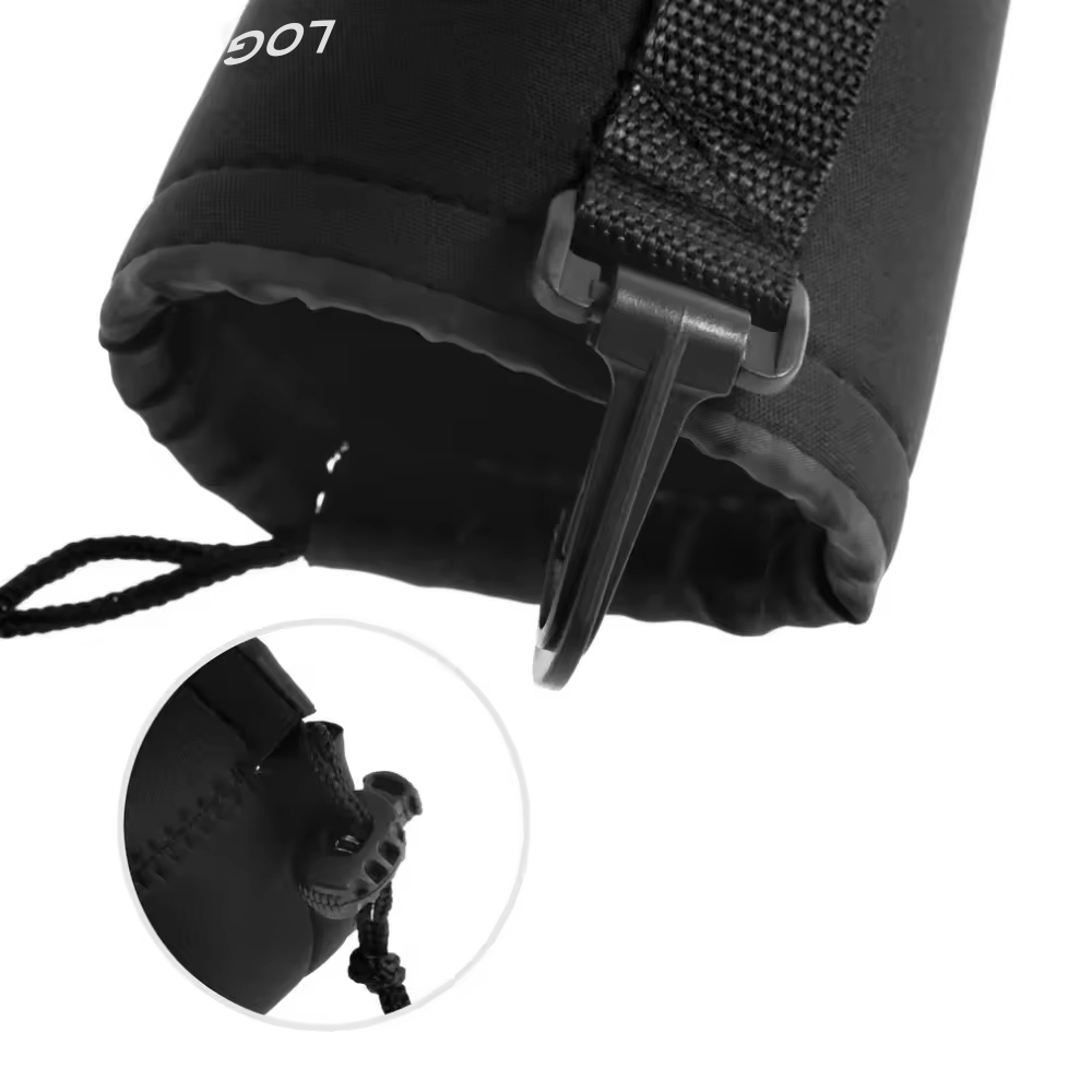Neoprene Camera Lens Pouch with Drawstring Closure