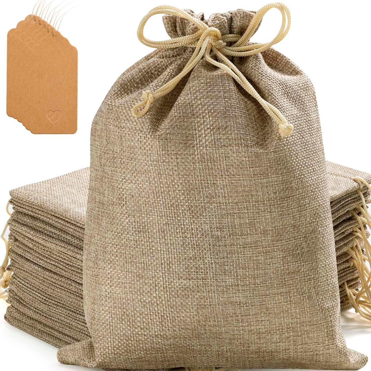Burlap Jute Drawstring Gift Bag
