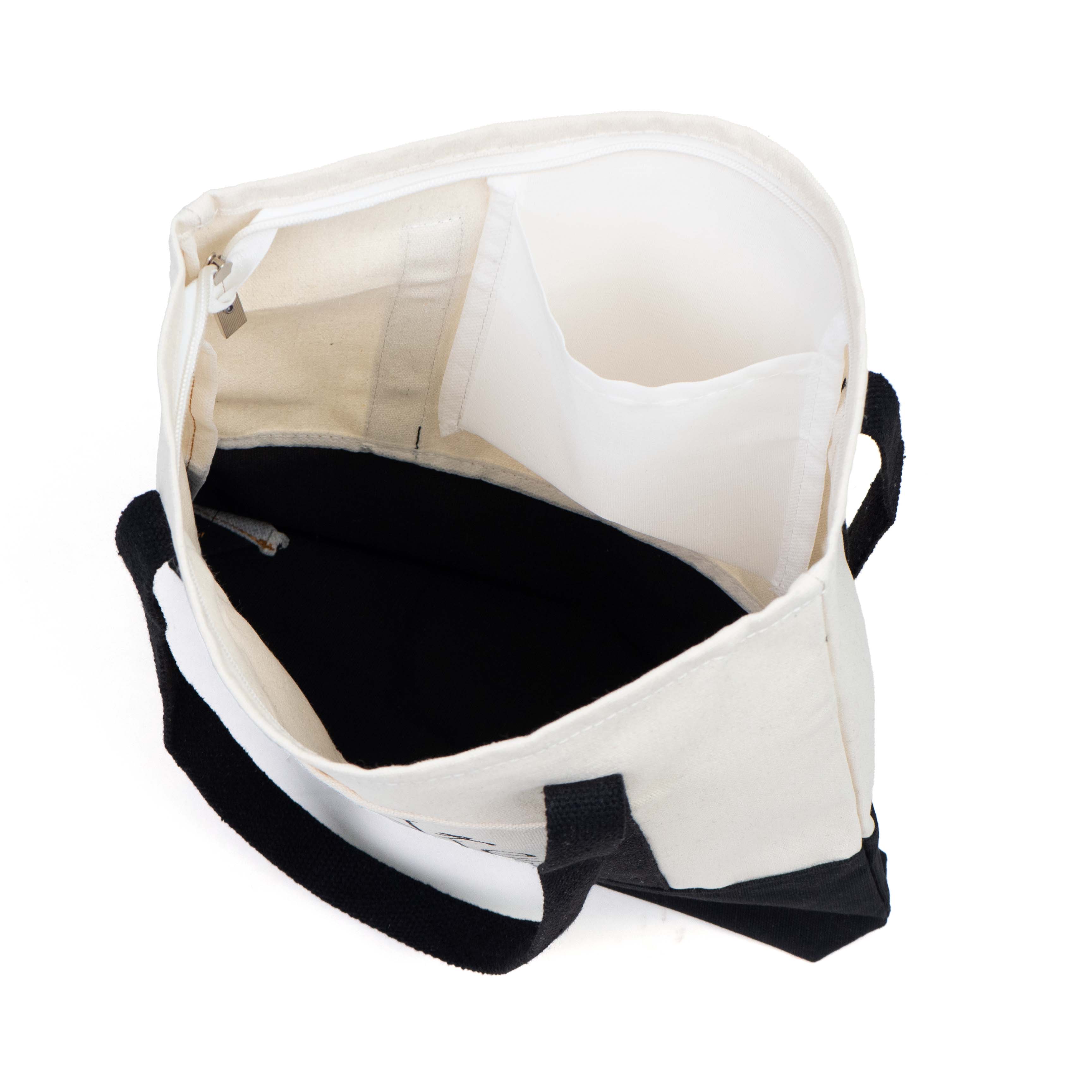 Spliced Color Canvas Tote Bag