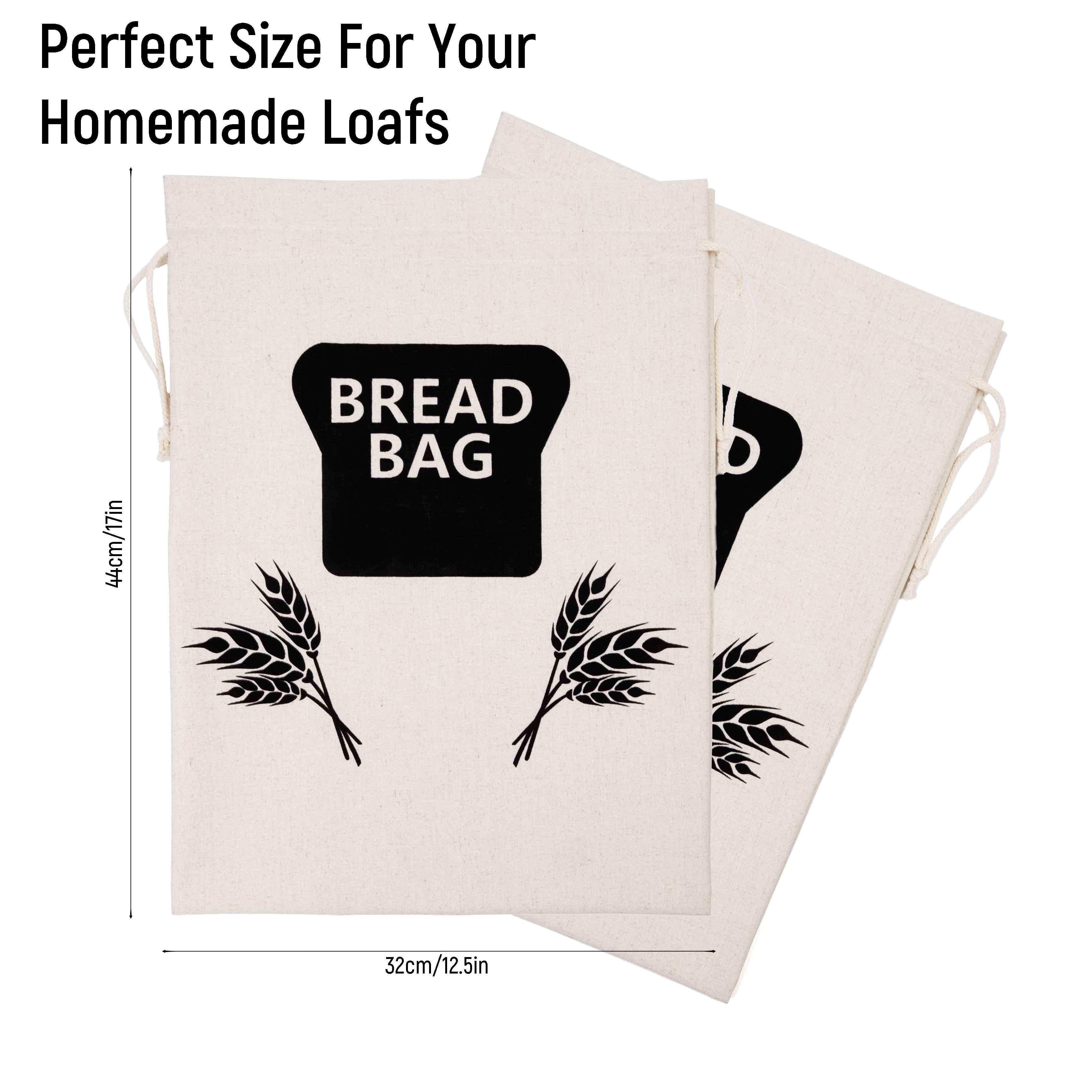 Reusable Drawstring Cotton Bread Bag