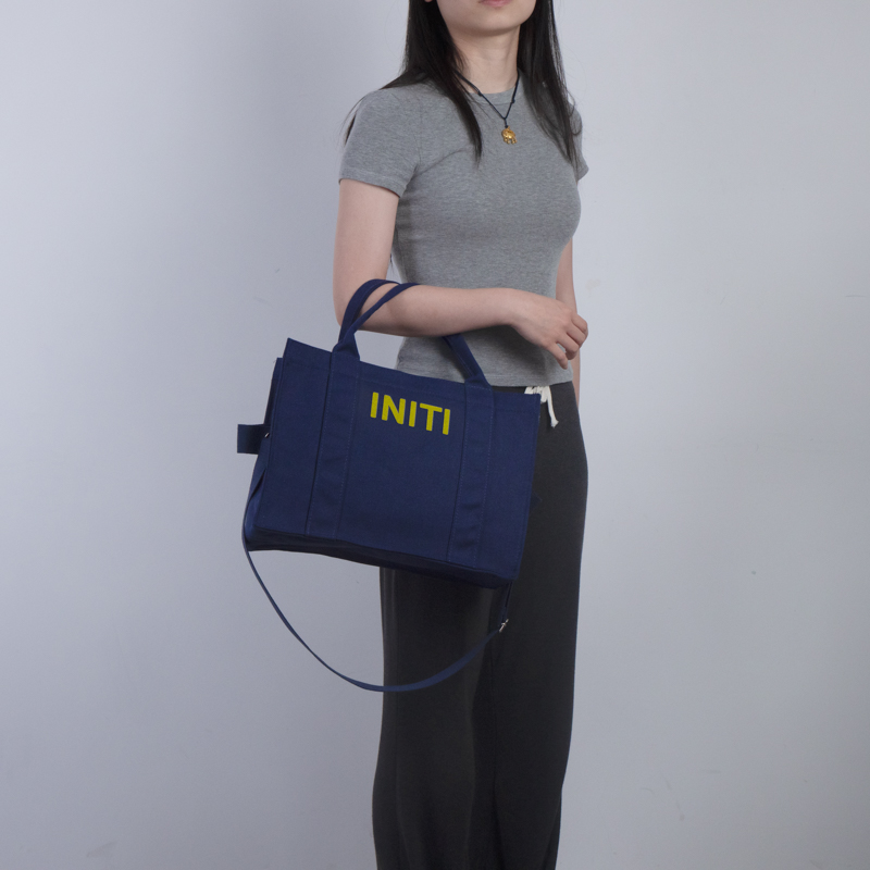 Convertible Canvas Shoulder Tote Bag