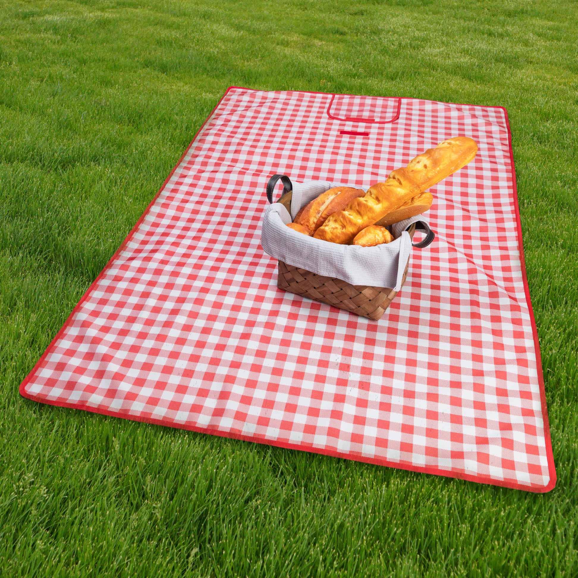 Foldable Gingham Picnic Mat