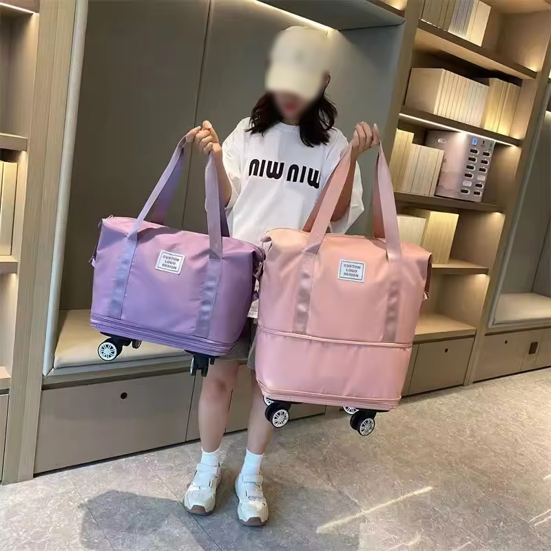 Expandable Rolling Travel Tote Bag