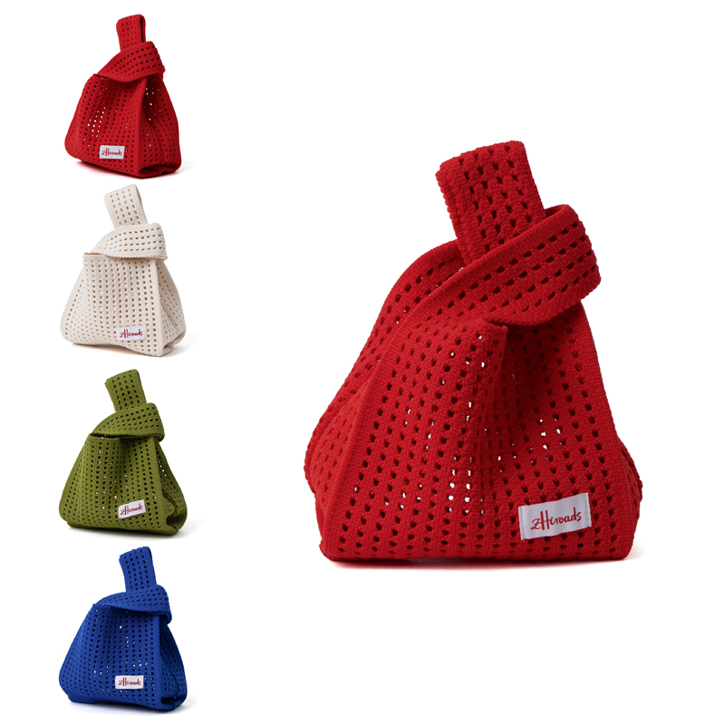 Openwork Knitted Wristlet Bag