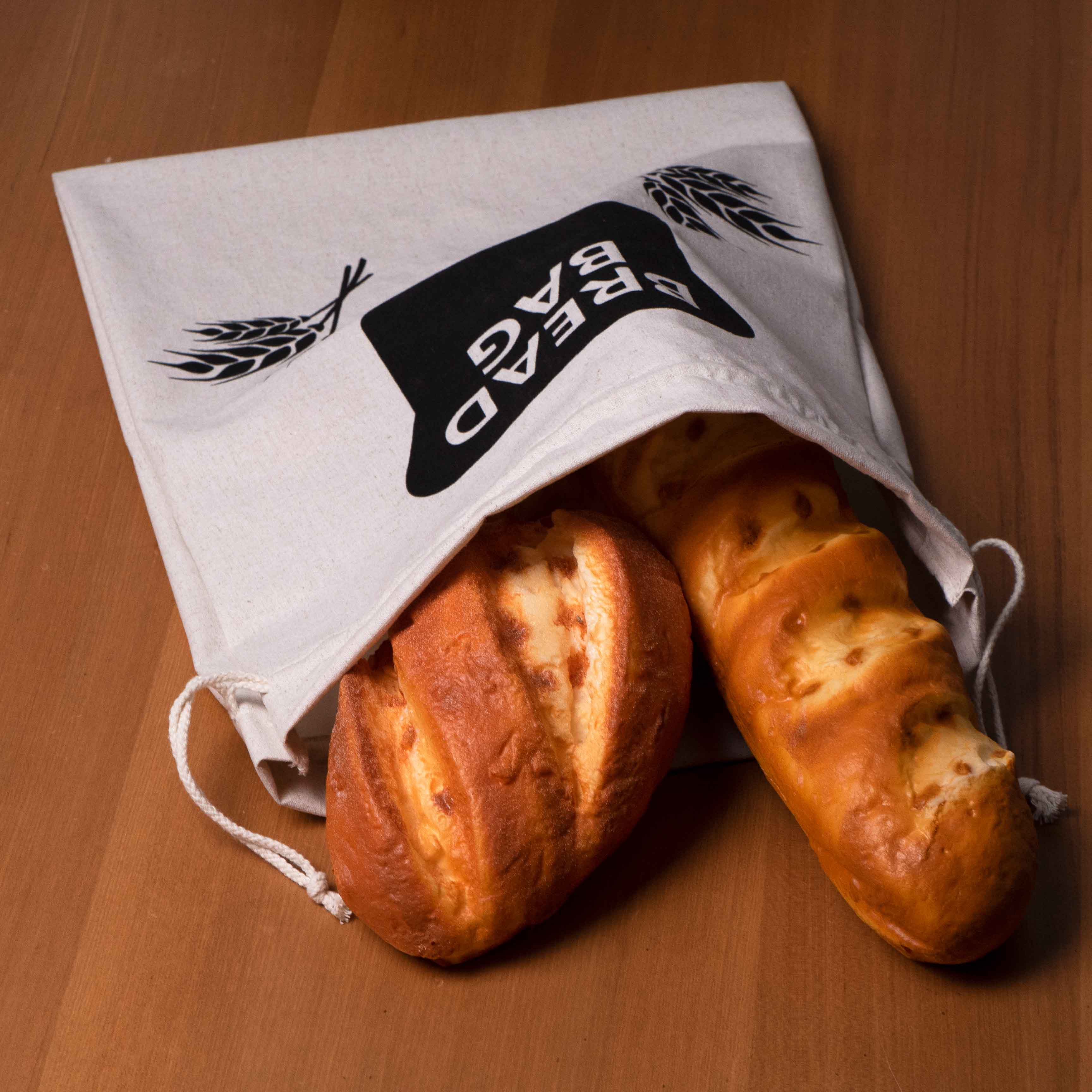 Reusable Drawstring Cotton Bread Bag