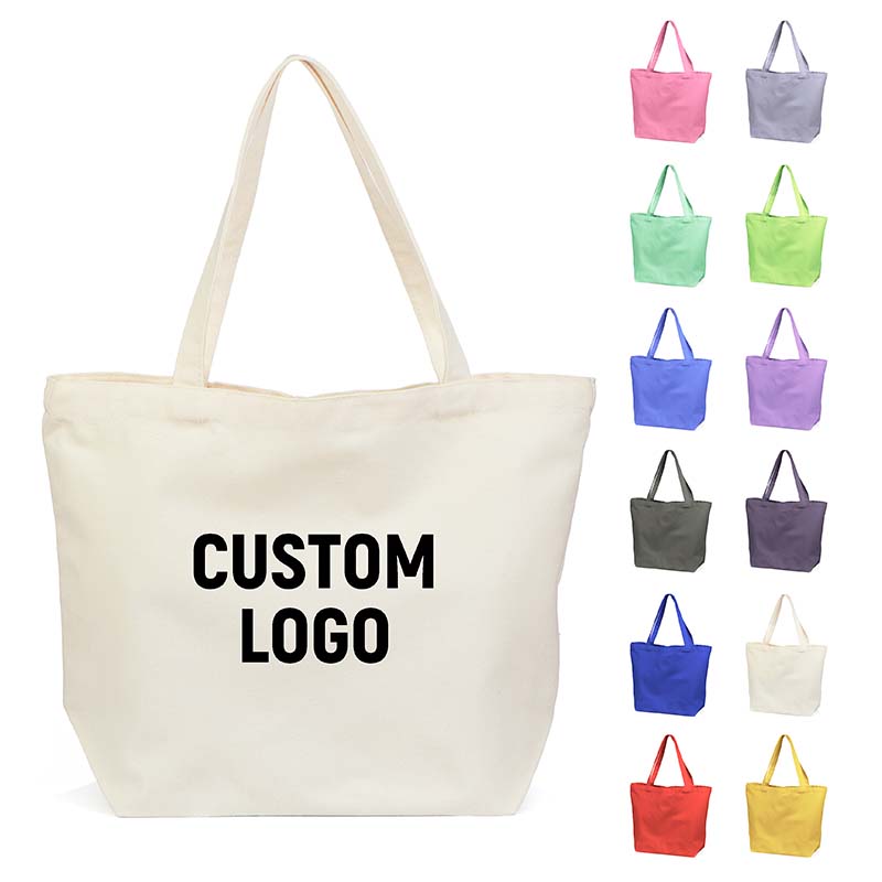 Custom Zip-Top Canvas Tote Bag