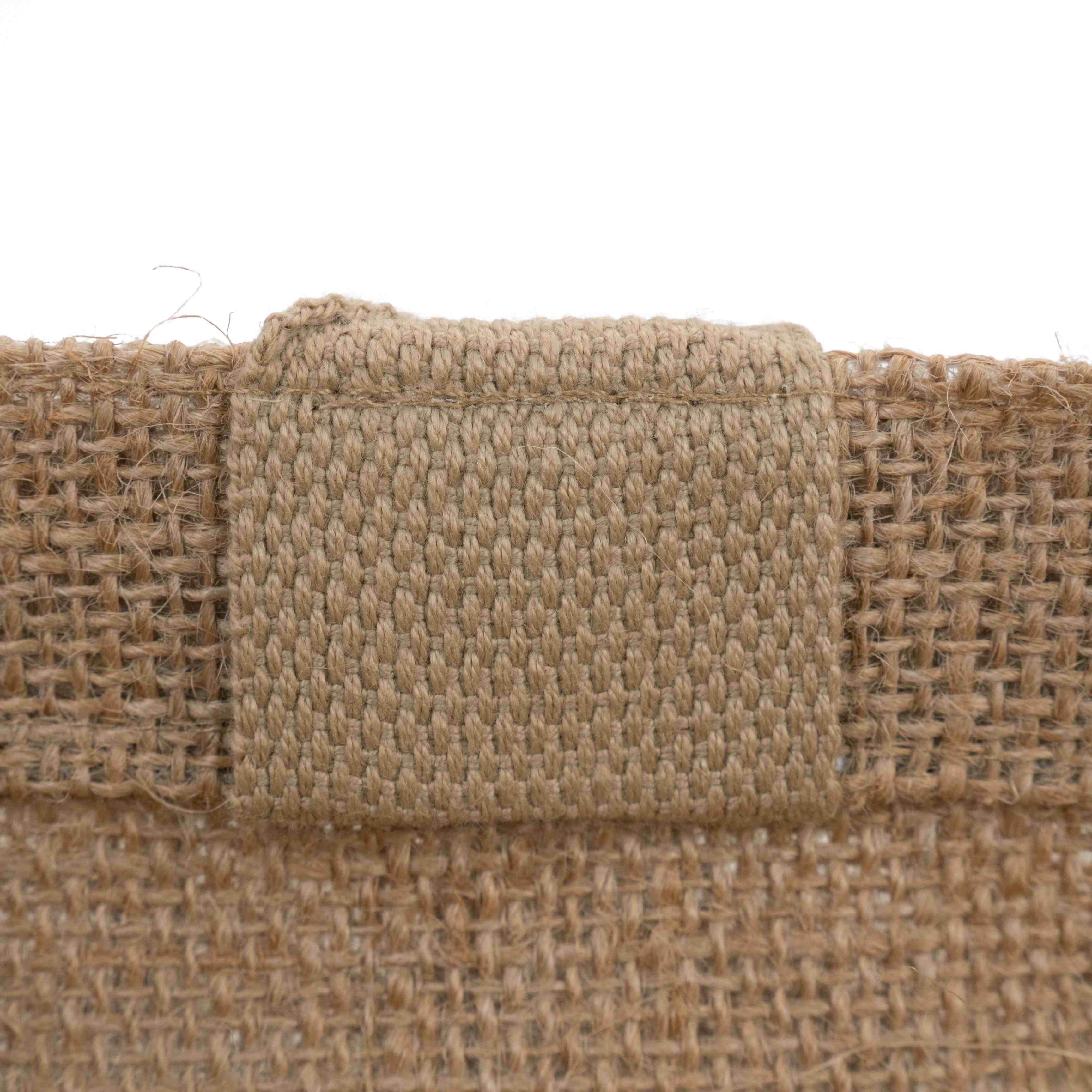 Striped Jute Tote Bag