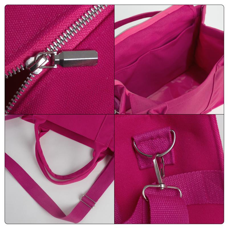 Convertible Canvas Shoulder Tote Bag