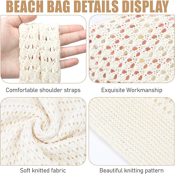 Knitted Beach Tote Bag
