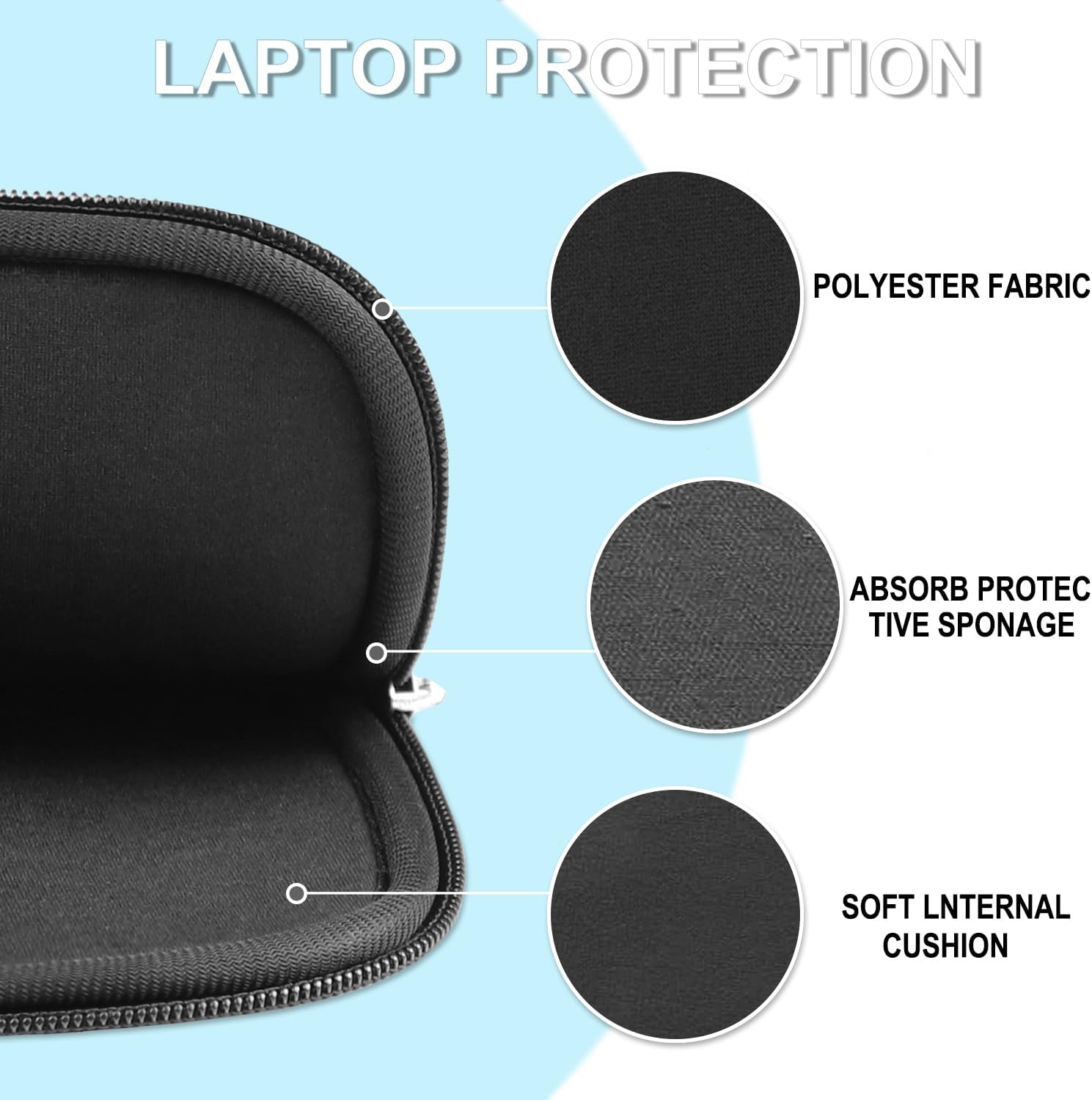 Custom Protective Laptop Sleeve Bag with Front Pocket