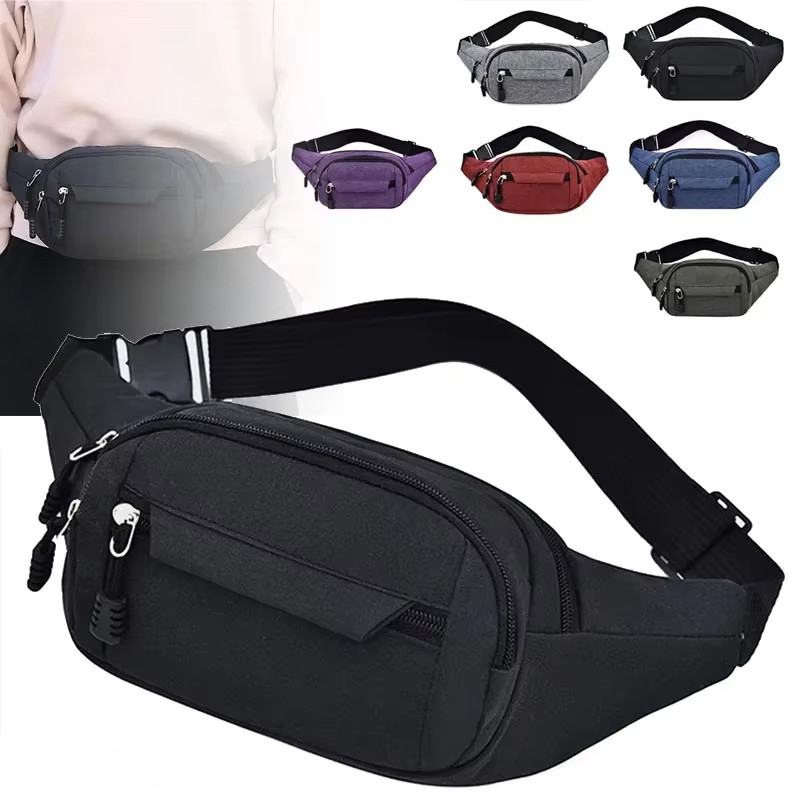 Custom Multi-Pocket Waist Bag for Travel, Sports and Promotional Use