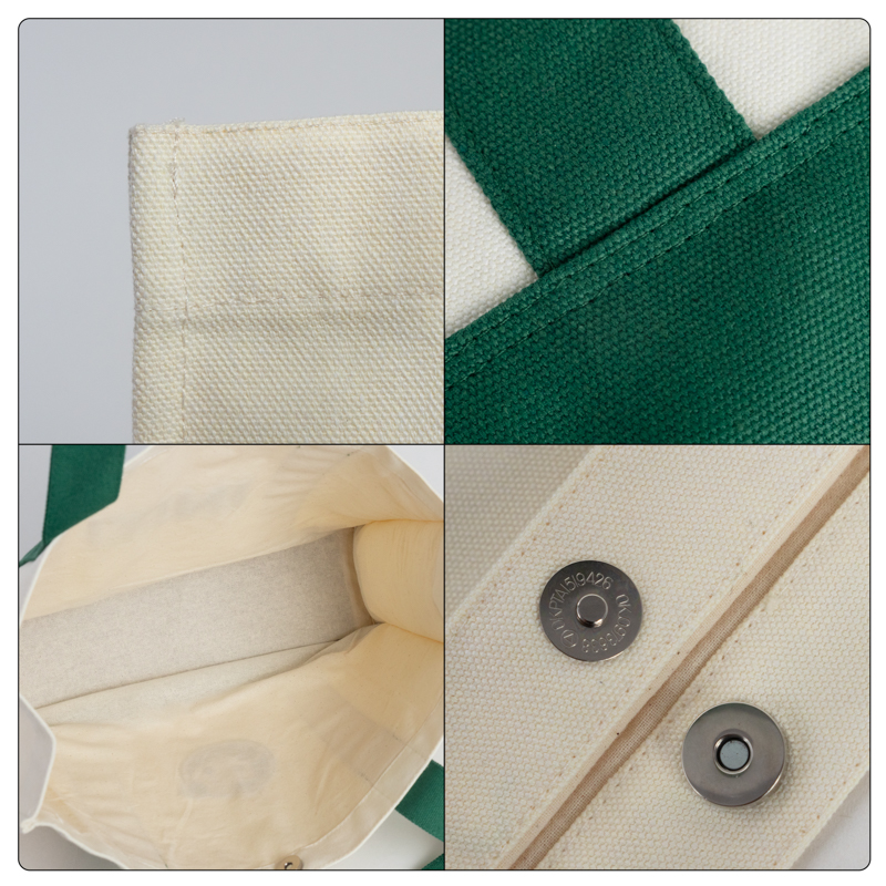 Contrast Canvas Tote Bag