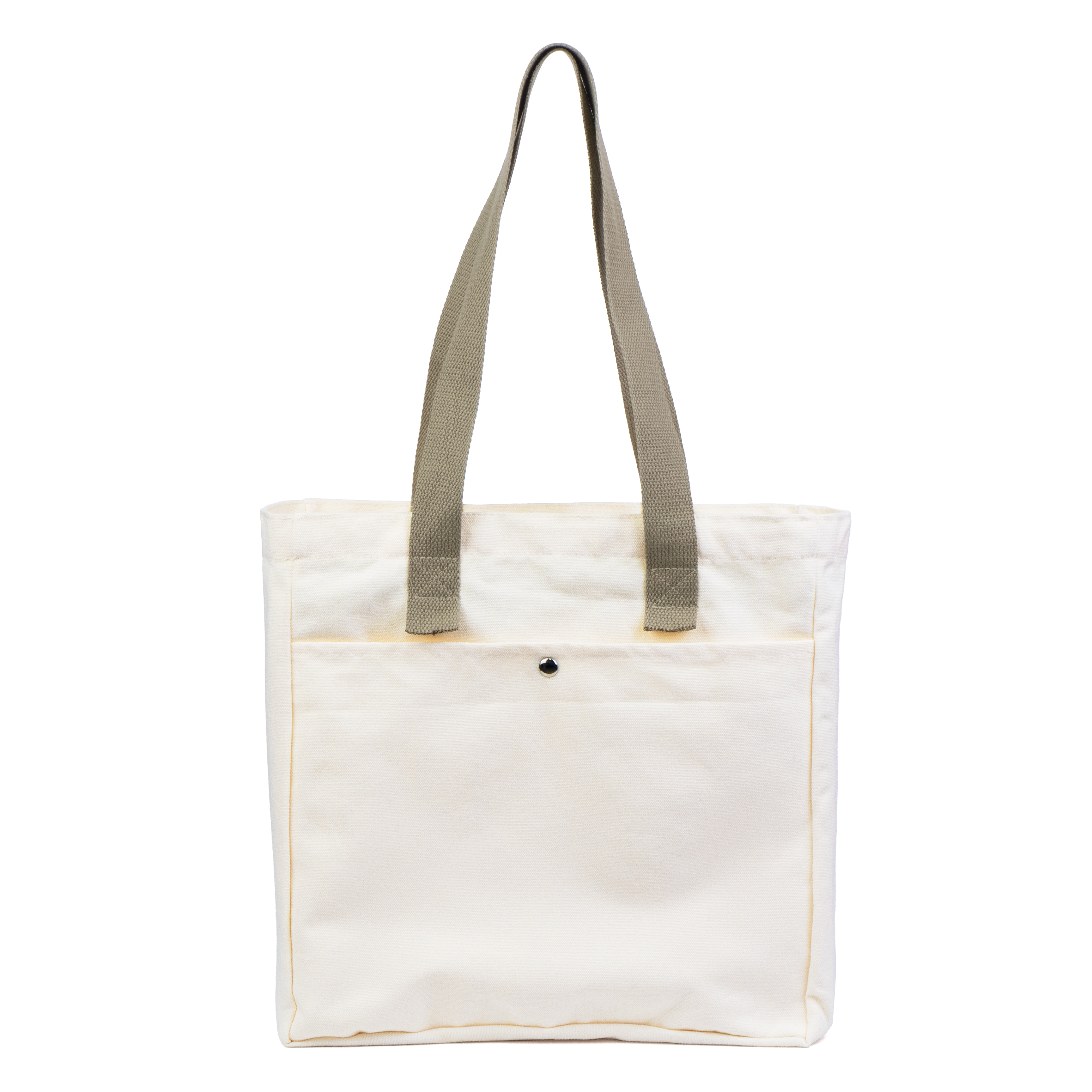 Custom Cotton Canvas Tote Bag with Front Pocket